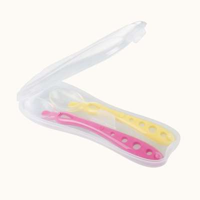 New Arrival Feeding Supplies BPA Free Silicone Easy Carry Baby Spoon