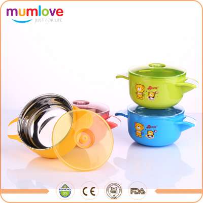 Top choice baby stainless steel bowl set baby feeding tableware